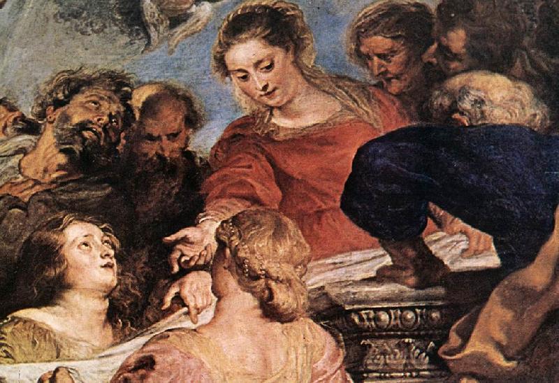 RUBENS, Pieter Pauwel Assumption of the Virgin (detail) oil painting picture